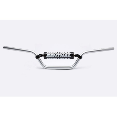 Manillar Renthal quad alto Yamaha plata con protector negro 607-01-SI-04-227 - motoscamaralweb.com