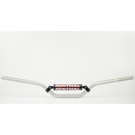 Manillar Renthal trial 5.0 plata con protector negro 660-01-SI-04-254 - motoscamaralweb.com