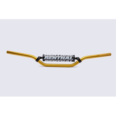 Manillar Renthal 693 Classic Enduro 22.2 oro con protector negro - motoscamaralweb.com