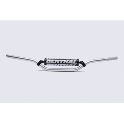 Manillar Renthal motocross alto Button plata con protector negro 764-01-SI-01-185 - motoscamaralweb.com