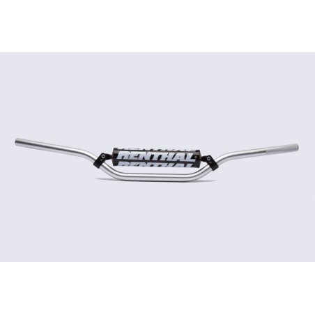 Manillar Renthal motocross alto Button plata con protector negro 764-01-SI-01-185 - motoscamaralweb.com