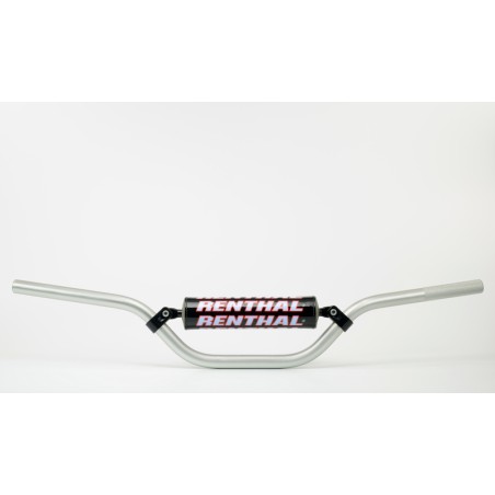 Manillar Renthal Carmichael minicross plata con protector negro 784-03-SI-03-219 - motoscamaralweb.com