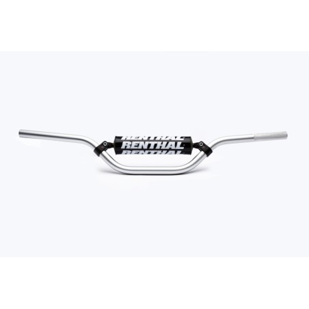 Manillar RENTHA Pit Bike 50cc plata con protector negro 797-01-SI-08-219 - motoscamaralweb.com