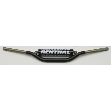 Manillar Renthal Twinwall Carmichael alto negro con protector negro 922-01-BK-07-185 - motoscamaralweb.com