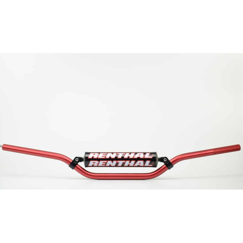 Manillar Renthal motocross Carmichel rojo con protector negro 971-08-RD-01-185 - motoscamaralweb.com Manillar Renthal motocross Carmichel rojo con protector negro 971-08-RD-01-185 - motoscamaralweb.com