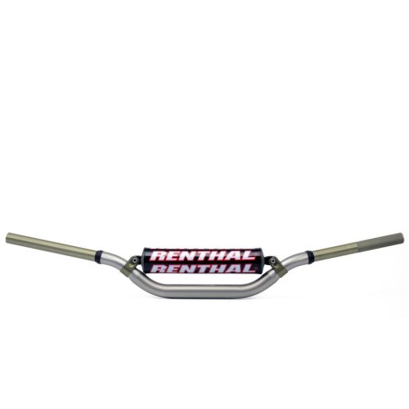 Manillar Renthal Twinwall Carmichael alto titanio con protector negro 997-01-TG-02-185 - motoscamaralweb.com