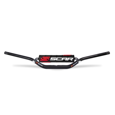 Manillar SCAR S² Medium Ø22.2mm - Negro / Protector negro - motoscamaralweb.com