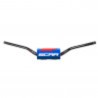 Manillar SCAR O² RC High Mini 65/85 Ø28.6mm - Negro / Protector azul oscuro - motoscamaralweb.com