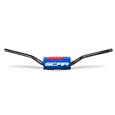 Manillar SCAR O² Yamaha YZ/YZF Ø28.6mm - Negro / Protector azul - motoscamaralweb.com