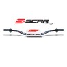 Manillar SCAR O² Color 85SX/TC85 Ø28.6mm - Azul oscuro / Protector blanco - motoscamaralweb.com