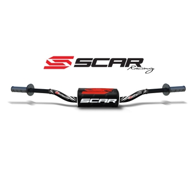 Manillar SCAR O² Color Yamaha YZ/YZF Ø28.6mm - Negro / Protector negro - motoscamaralweb.com