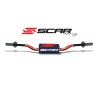 Manillar SCAR O² Color High Ø28.6mm - Rojo / Protector azul oscuro - motoscamaralweb.com