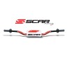 Manillar SCAR O² Color High Ø28.6mm - Rojo / Protector blanco - motoscamaralweb.com