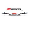 Manillar SCAR O² Color High Ø28.6mm - Negro / Protector blanco - motoscamaralweb.com