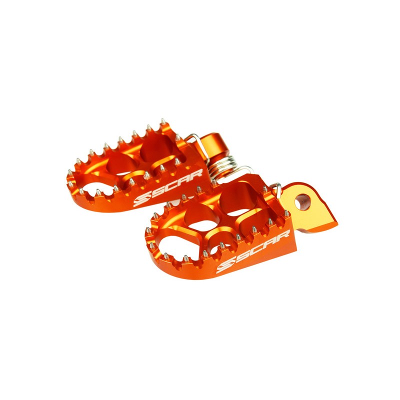 Estriberas SCAR EVO - Naranja- motoscamaralweb.com Estriberas SCAR EVO - Naranja- motoscamaralweb.com