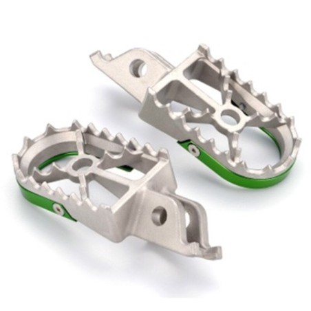 Estriberas Off Road gris/verde Kawasaki- motoscamaralweb.com