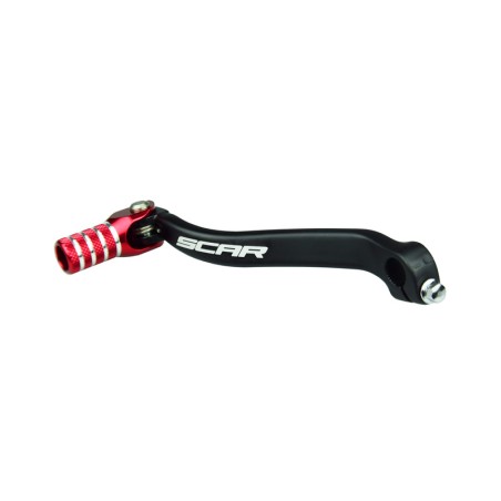 Pedal de cambio SCAR - Negro / Puntera roja - motoscamaralweb.com