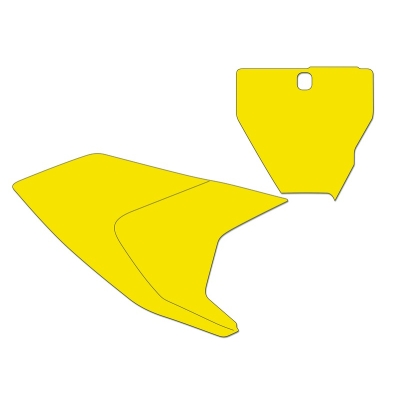 Kit adhesivos portanúmeros Blackbird HVA TC/FC 19 standard/amarillo - motoscamaralweb.com