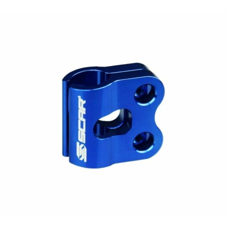 Abrazadera latiguillo de freno delantero SCAR - Azul- motoscamaralweb.