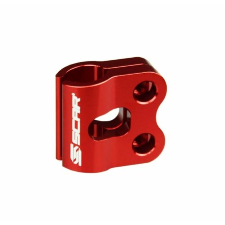 Abrazadera latiguillo de freno delantero SCAR - Rojo - motoscamaralweb.com