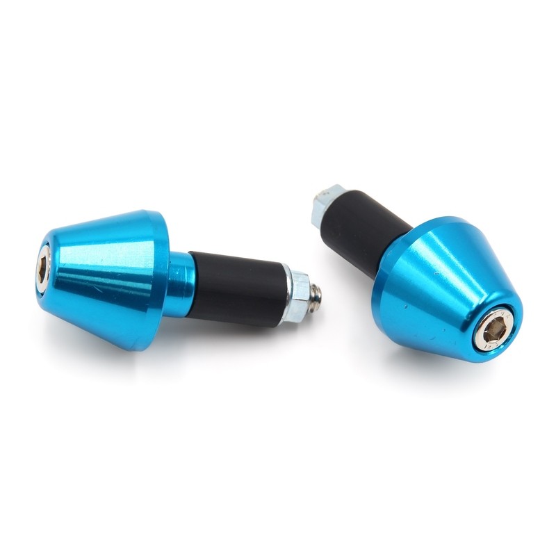 Juego contrapesos manillar V PARTS cónicos aluminio 13.5mm azul - motoscamaralweb.com