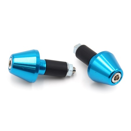 Juego contrapesos manillar V PARTS cónicos aluminio 13.5mm azul - motoscamaralweb.com