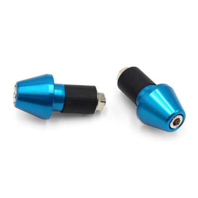 Juego contrapesos manillar V PARTS cónicos aluminio 17.5mm azul - motoscamaralweb.com