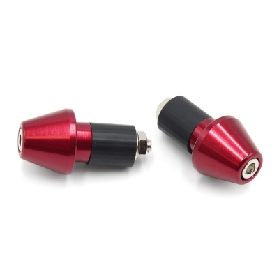 Juego contrapesos manillar V PARTS cónicos aluminio 17.5mm rojo - motoscamaralweb.com