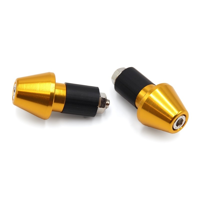 Juego contrapesos manillar V PARTS cónicos aluminio 17.5mm oro - motoscamaralweb.com Juego contrapesos manillar V PARTS cónicos aluminio 17.5mm oro - motoscamaralweb.com