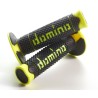 Puños DOMINO FULL GRIP A260 color negro / amarillo fluor - motoscamaralweb.com