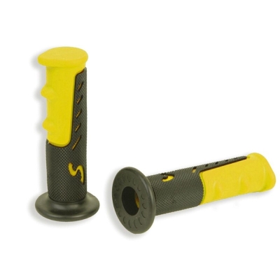 Par puños ciclomotor negro-amarillo V PARTS- motoscamaralweb.com