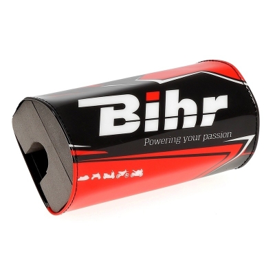 Morcilla protectora BIHR para manillar sin barra negro/rojo- motoscama
