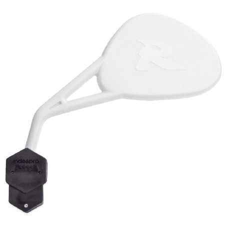 Retrovisor izquierdo universal V PARTS Enduro R (homologado) con brida Blanco - motoscamaralweb.com