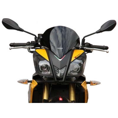 Pantalla MRA Racing SPM. negro. Aprilia Tuono V4 R. longitud 350 mm - motoscamaralweb.com