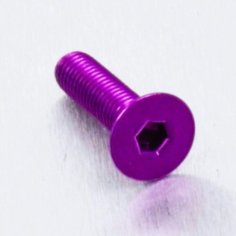 Tornillo de Aluminio Pro-bolt avellanado M5 x (0.8mm) x 20mm violeta LCS520P - motoscamaralweb.com Tornillo de Aluminio Pro-bolt avellanado M5 x (0.8mm) x 20mm violeta LCS520P - motoscamaralweb.com