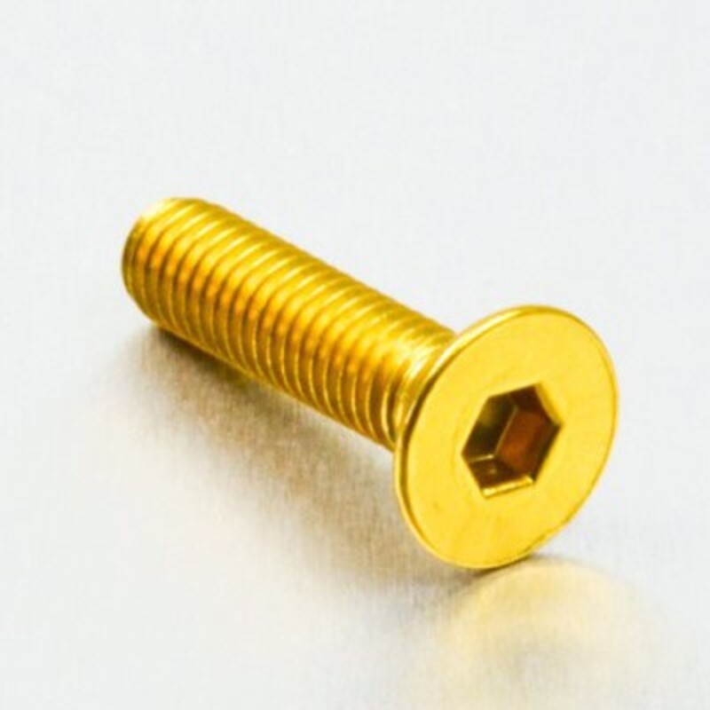 Tornillo de Aluminio Pro-bolt avellanado M6 x (1.00mm) x 25mm oro LCS625G - motoscamaralweb.com Tornillo de Aluminio Pro-bolt avellanado M6 x (1.00mm) x 25mm oro LCS625G - motoscamaralweb.com