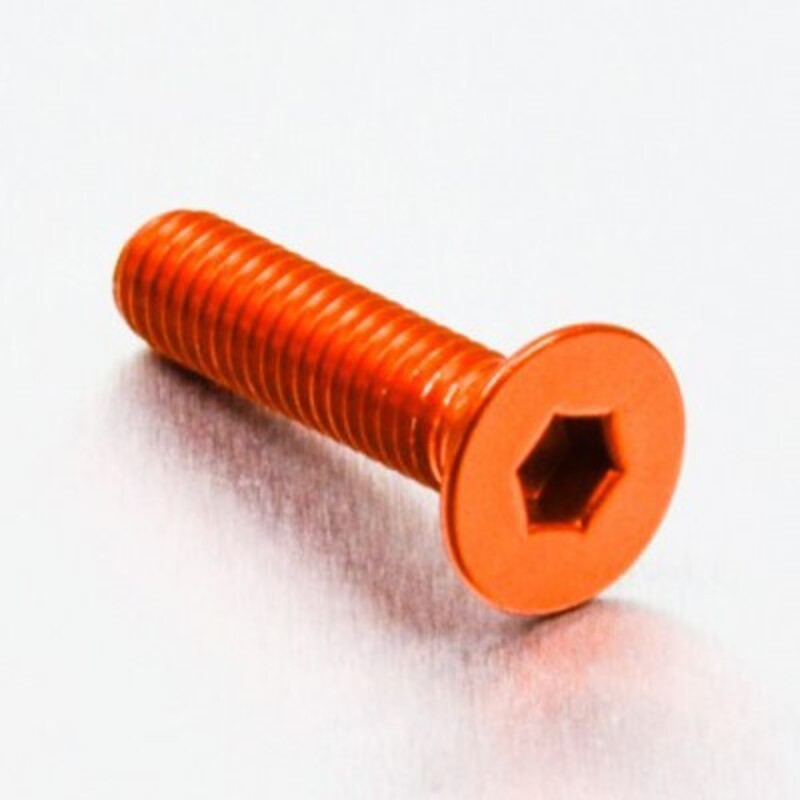 Tornillo de Aluminio Pro-bolt avellanado M6 x (1.00mm) x 25mm naranja LCS625O - motoscamaralweb.com Tornillo de Aluminio Pro-bolt avellanado M6 x (1.00mm) x 25mm naranja LCS625O - motoscamaralweb.com