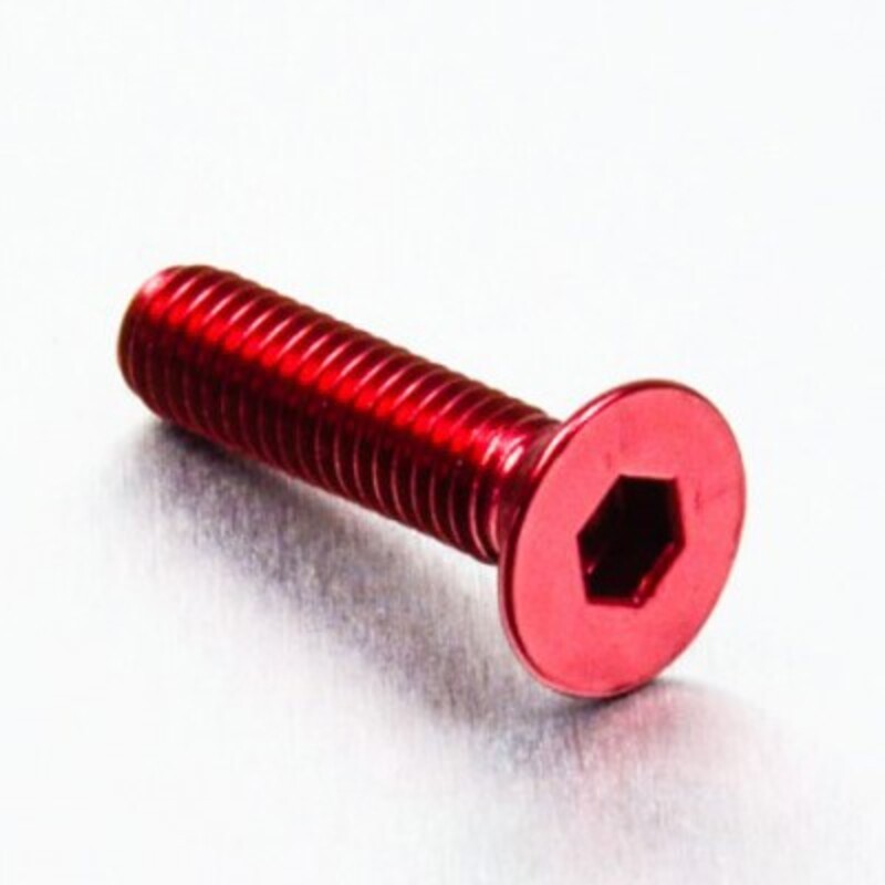 Tornillo de Aluminio Pro-bolt avellanado M6 x (1.00mm) x 25mm rojo LCS625R - motoscamaralweb.com Tornillo de Aluminio Pro-bolt avellanado M6 x (1.00mm) x 25mm rojo LCS625R - motoscamaralweb.com