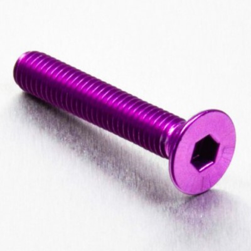 Tornillo de Aluminio Pro-bolt avellanado M6 x (1.00mm) x 35mm violeta LCS635P - motoscamaralweb.com Tornillo de Aluminio Pro-bolt avellanado M6 x (1.00mm) x 35mm violeta LCS635P - motoscamaralweb.com
