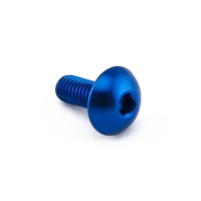 Tornillo de Aluminio Pro-bolt cabeza alomada M5 x (0.8mm) x 12mm azul LFB512B - motoscamaralweb.com