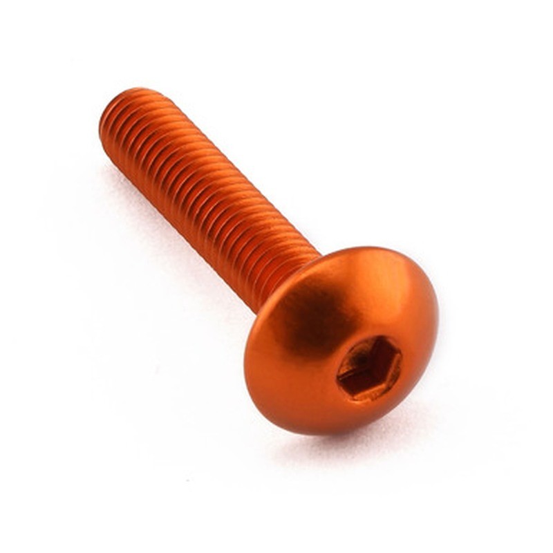 Tornillo Aluminio Pro-Bolt cabeza alomada M5 x (0.8mm) x 25mm LFB525O Naranja - motoscamaralweb.com Tornillo Aluminio Pro-Bolt cabeza alomada M5 x (0.8mm) x 25mm LFB525O Naranja - motoscamaralweb.com