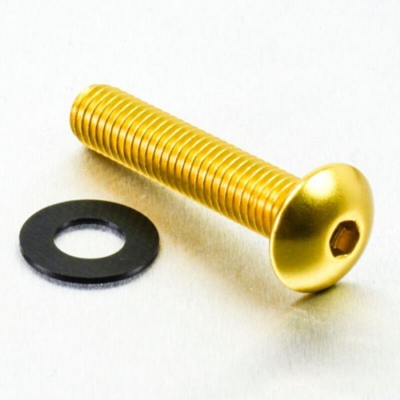 Tornillo de Aluminio Pro-bolt cabeza redondeada M8 x (1.25mm) x 40mm oro LFB840G - motoscamaralweb.com Tornillo de Aluminio Pro-bolt cabeza redondeada M8 x (1.25mm) x 40mm oro LFB840G - motoscamaralweb.com