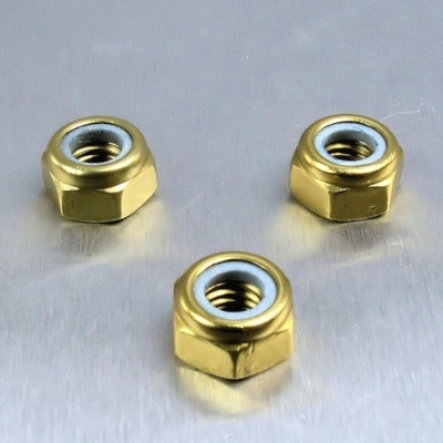 Tuerca de Aluminio Pro-Bolt autoblocante M6 oro LNYN6G - motoscamaralweb.com