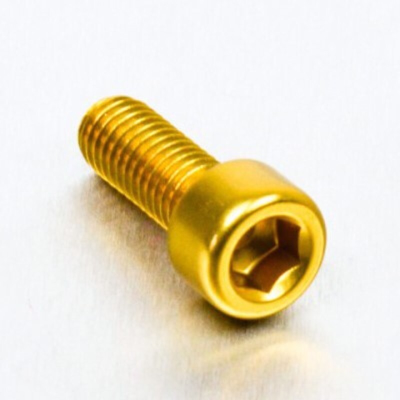Tornillo de Aluminio Pro-bolt cabeza cilíndrica M6 x (1.00mm) x 16mm oro LPB616G - motoscamaralweb.com Tornillo de Aluminio Pro-bolt cabeza cilíndrica M6 x (1.00mm) x 16mm oro LPB616G - motoscamaralweb.com
