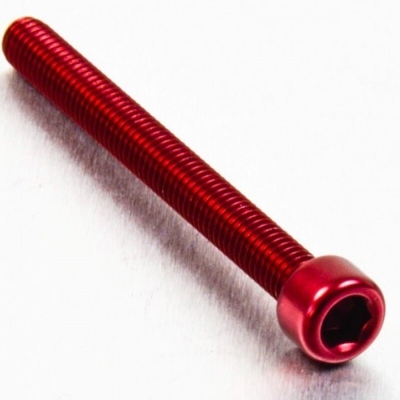 Tornillo de Aluminio Pro-bolt cabeza cilíndrica M6 x (1.00mm) x 65mm rojo LPB665R - motoscamaralweb.com