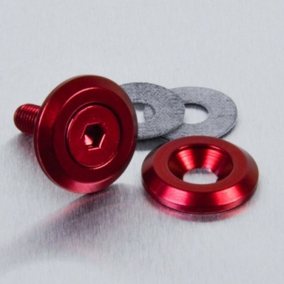 Arandela de Aluminio avellanada M6 rojo LWAC6-19R - motoscamaralweb.com