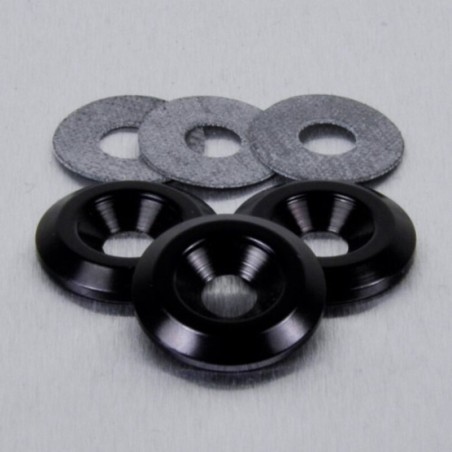 Arandela de Aluminio avellanada M6 negro LWAC6-22BK - motoscamaralweb.com
