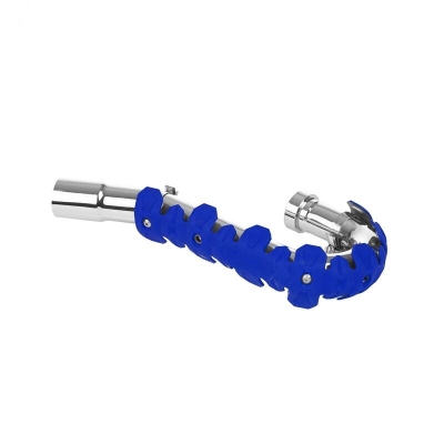 Protector de escape POLISPORT corto azul - motoscamaralweb.com