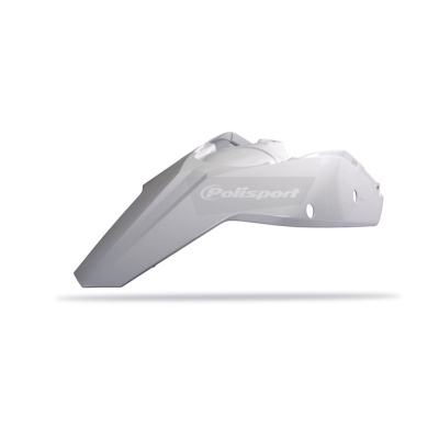 Guardabarros trasero + paneles laterales Polisport blanco KTM - motoscamaralweb.com