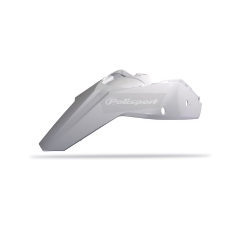 Guardabarros trasero + paneles laterales Polisport blanco KTM - motoscamaralweb.com